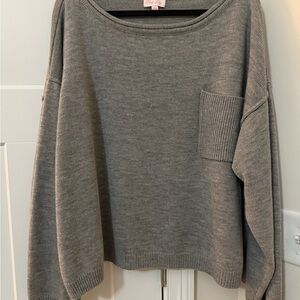 Pink Lily Charcoal Gray Women's Sweater